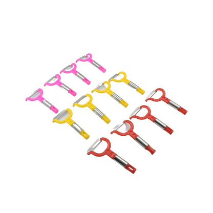 Fruit Peeler Vegetable Peel Removal Tool, Peeler Julienne Peeler Serrated Peeler for Carrots Apples Potatoes and All Types of Vegetable and Fruit Multi-Used Skin Slicer Shredder (12 Pc Set) - infinityexculsivestore.com
