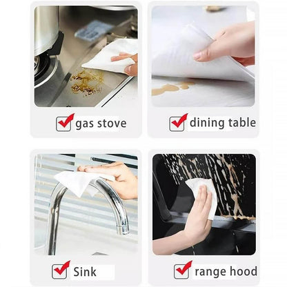 Kitchen Cleaning Wipes | Strong Decontamination Kitchen Wipes | Disposable Kitchen Wet Wipes Household Cloth Towel For Removing Grease Stains And Cleaning Glass (Pack of 80 Pcs) - infinityexculsivestore.com