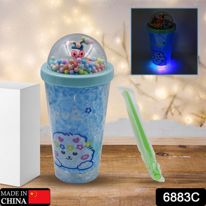 LED Light Unicorn Sipper Water Bottle Mason Jar Tumbler with Straw for Kids Glitter Sipper with Toy Drinking Cups for Boys and Girls School/Tuition/Gym/ Picnic, Kids and Adults, Birthday Return Gifts - infinityexculsivestore.com