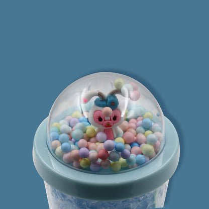 LED Light Unicorn Sipper Water Bottle Mason Jar Tumbler with Straw for Kids Glitter Sipper with Toy Drinking Cups for Boys and Girls School/Tuition/Gym/ Picnic, Kids and Adults, Birthday Return Gifts - infinityexculsivestore.com