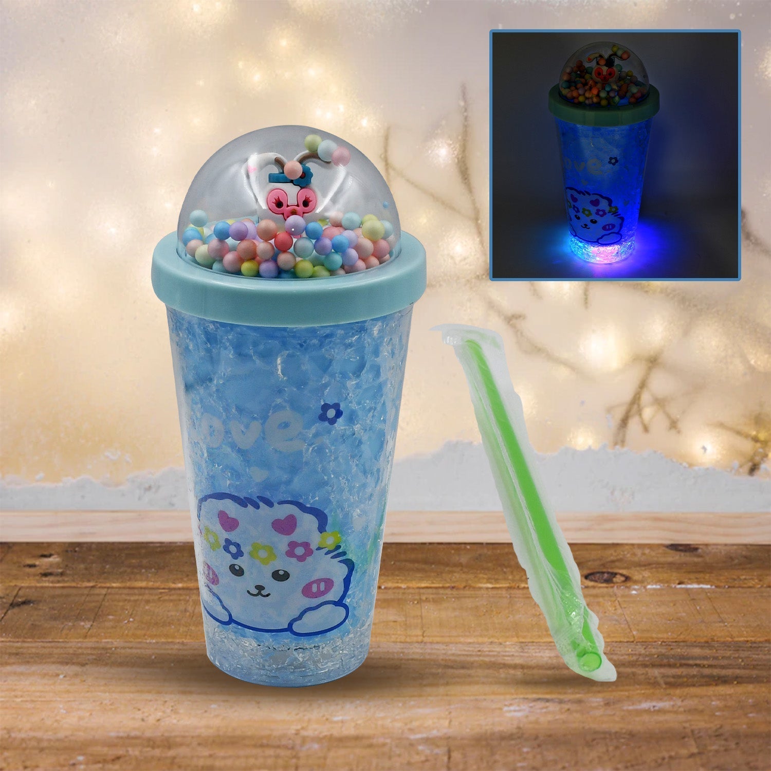 LED Light Unicorn Sipper Water Bottle Mason Jar Tumbler with Straw for Kids Glitter Sipper with Toy Drinking Cups for Boys and Girls School/Tuition/Gym/ Picnic, Kids and Adults, Birthday Return Gifts - infinityexculsivestore.com