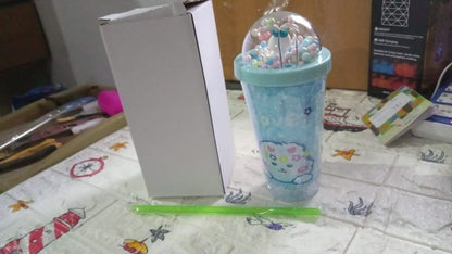 LED Light Unicorn Sipper Water Bottle Mason Jar Tumbler with Straw for Kids Glitter Sipper with Toy Drinking Cups for Boys and Girls School/Tuition/Gym/ Picnic, Kids and Adults, Birthday Return Gifts - infinityexculsivestore.com