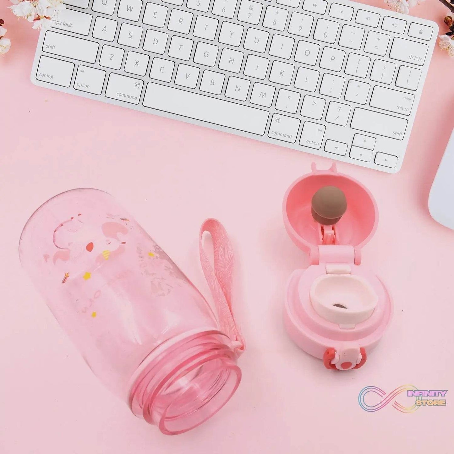 400ML Capacity Plastic Water Bottle Animal Printed | Office Bottle | Gym Bottle | Home | Kitchen | Leakproof and BPA Free Drinks Bottle | Water Drink Juice Bottle BPA Free Leak-Free Lightweight ( 400 ML ) - infinityexculsivestore.com