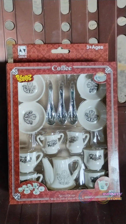 ﻿Tickles Tea toy Set | Coffee Kitchen Plastic Set Toy for Kids, Boys & Girls (14 Pcs / Mix Size & Design) - infinityexculsivestore.com