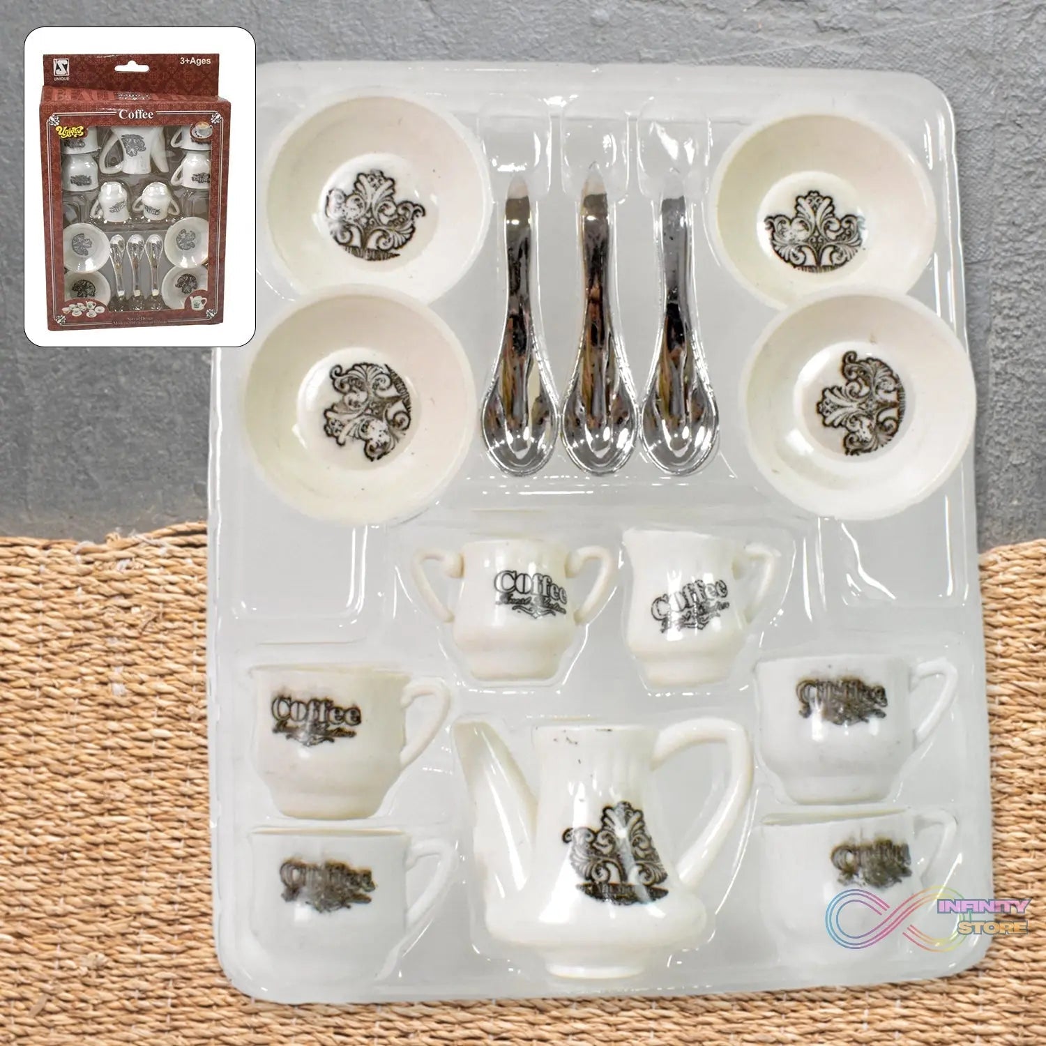 ﻿Tickles Tea toy Set | Coffee Kitchen Plastic Set Toy for Kids, Boys & Girls (14 Pcs / Mix Size & Design) - infinityexculsivestore.com