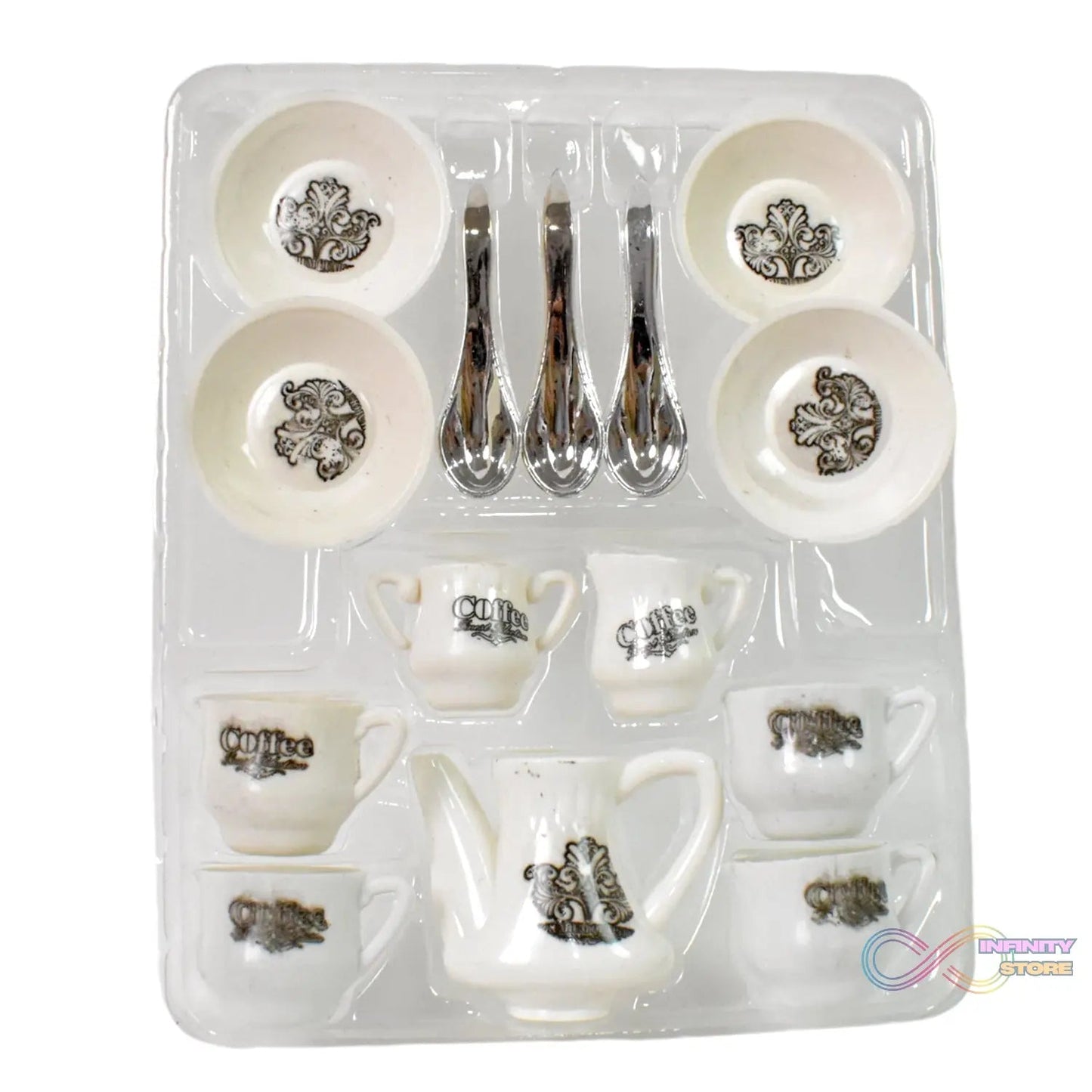 ﻿Tickles Tea toy Set | Coffee Kitchen Plastic Set Toy for Kids, Boys & Girls (14 Pcs / Mix Size & Design) - infinityexculsivestore.com