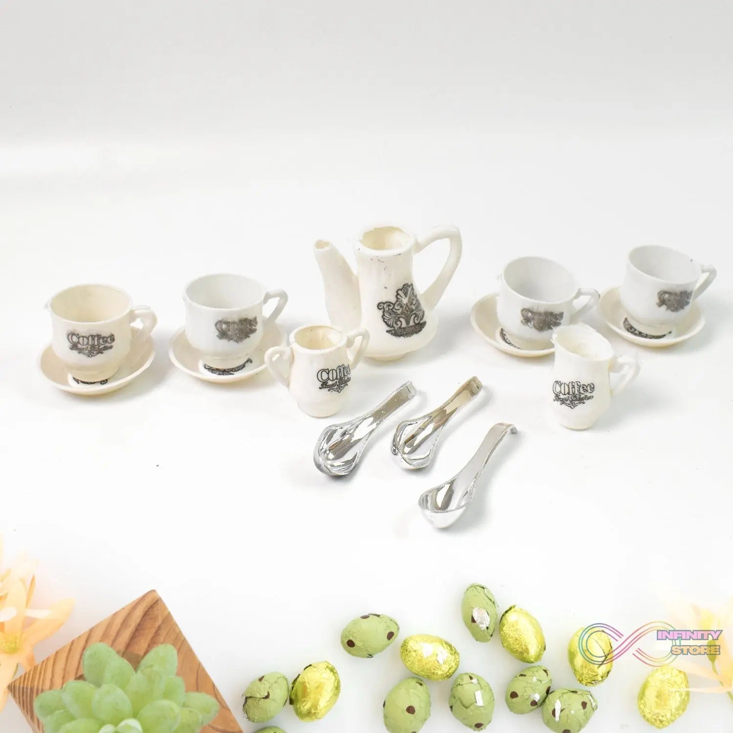 ﻿Tickles Tea toy Set | Coffee Kitchen Plastic Set Toy for Kids, Boys & Girls (14 Pcs / Mix Size & Design) - infinityexculsivestore.com