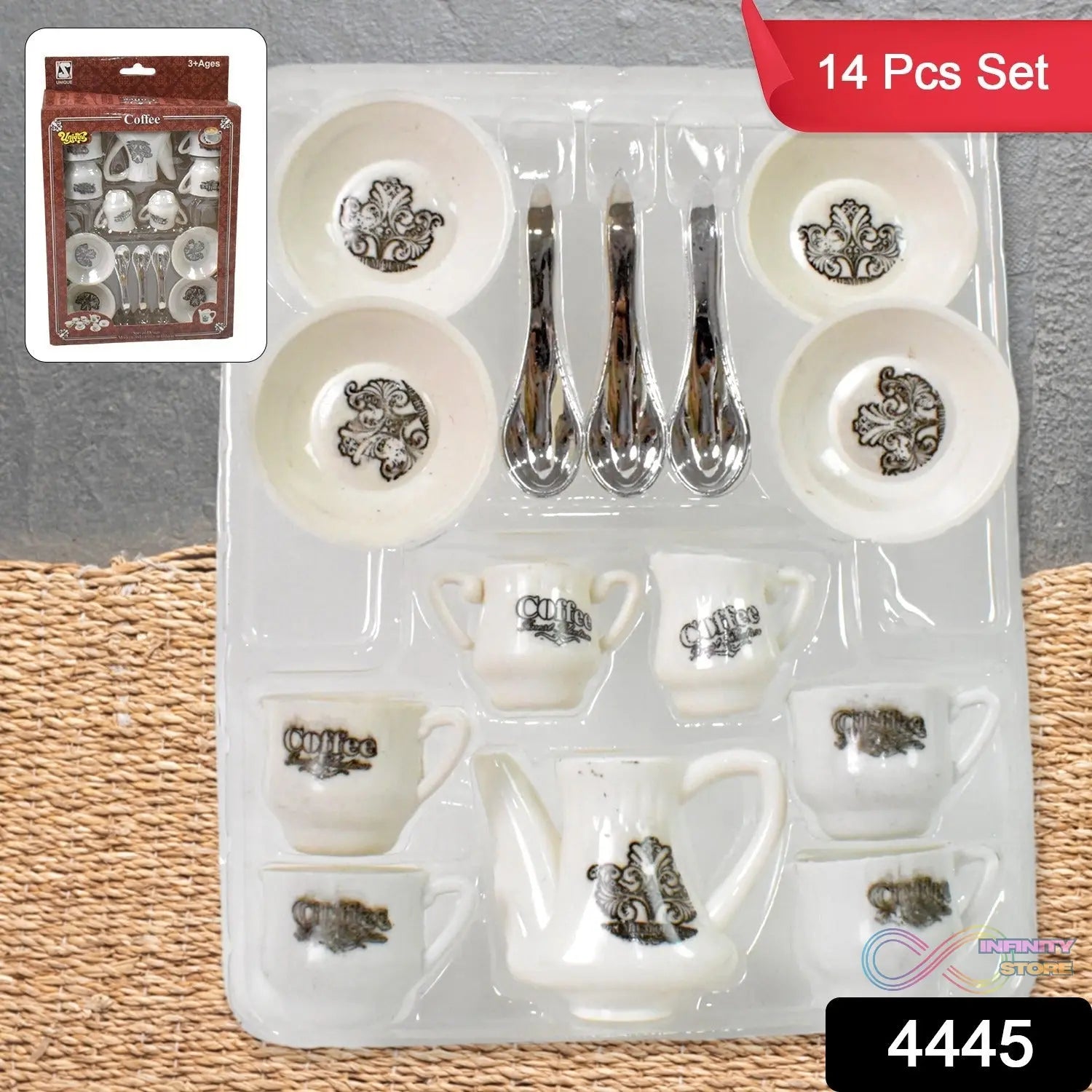 ﻿Tickles Tea toy Set | Coffee Kitchen Plastic Set Toy for Kids, Boys & Girls (14 Pcs / Mix Size & Design) - infinityexculsivestore.com