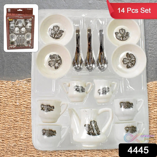﻿Tickles Tea toy Set | Coffee Kitchen Plastic Set Toy for Kids, Boys & Girls (14 Pcs / Mix Size & Design) - infinityexculsivestore.com