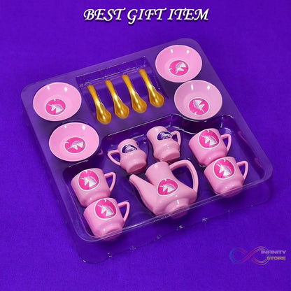 ﻿Tickles Tea toy Set | Coffee Kitchen Plastic Set Toy for Kids, Boys & Girls (15Pcs) - infinityexculsivestore.com