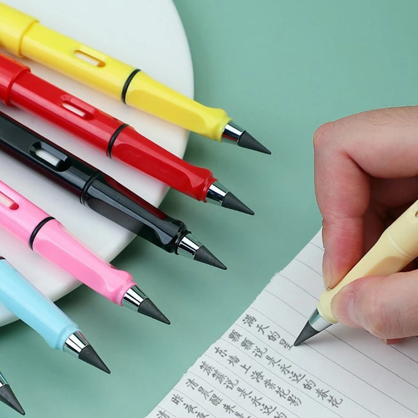 2In1 Everlasting Pencil Replaceable Head With Eraser, Inkless Pencils Eternal, Infinite Pencil, Portable Everlasting Pencil Reusable Erasable, Magic Pencils for Kids Painting Stationary - infinityexculsivestore.com