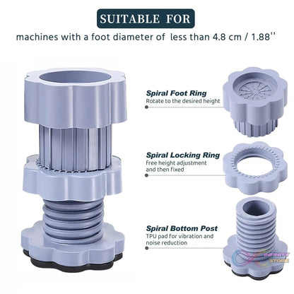 Washing machine support, anti vibration washing machine support adjustable washer anti vibrasion stands, washer & dryer pedestals, Washing Machine Accessory Anti - Skid stand PVC Lifting stand Non - Slip ( 4 Pc Set ) - infinityexculsivestore.com