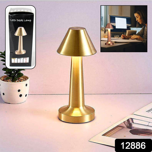 LED Lamp with Touch Control | Decorative Desk Lamp, Portable Metal LED Table Lamp, USB Rechargeable, 3 Color, 3 Levels Brightness, Dimmable Eye Protection Modern Lamp for Home Decor Party Kids Room Bedroom (1 Pc) - infinityexculsivestore.com