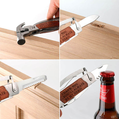 Fathers Day Gifts, Dad Birthday Gifts for Dad from Daughter Son, All in One Tools Hammer Multitool, Opener Screwdriver, Cool Gadget Christmas Gifts Stocking Stuffer for Men, Outdoor Camping - infinityexculsivestore.com