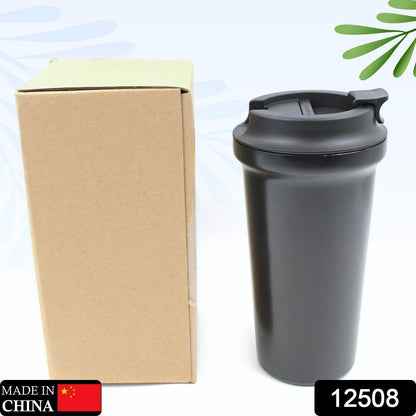 Inside Stainless Steel & Outside Plastic Vacuum Insulated Insulated Coffee Cups Double Walled Travel Mug, Car Coffee Mug with Leak Proof Lid Reusable Thermal Cup for Hot Cold Drinks Coffee, Tea (1 Pc) - infinityexculsivestore.com