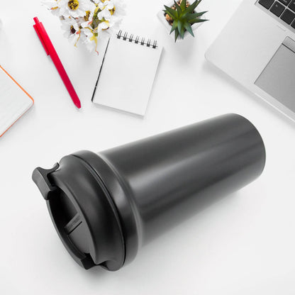 Inside Stainless Steel & Outside Plastic Vacuum Insulated Insulated Coffee Cups Double Walled Travel Mug, Car Coffee Mug with Leak Proof Lid Reusable Thermal Cup for Hot Cold Drinks Coffee, Tea (1 Pc) - infinityexculsivestore.com