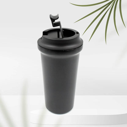 Inside Stainless Steel & Outside Plastic Vacuum Insulated Insulated Coffee Cups Double Walled Travel Mug, Car Coffee Mug with Leak Proof Lid Reusable Thermal Cup for Hot Cold Drinks Coffee, Tea (1 Pc) - infinityexculsivestore.com