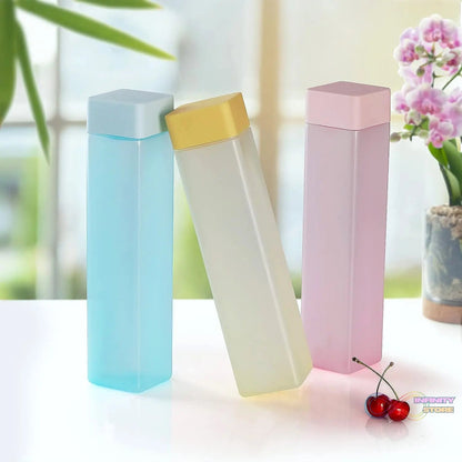 Large Capacity Plastic Water Bottle | Office Bottle | Gym Bottle | Home | Kitchen | Leakproof and BPA Free Drinks Bottle | Square Water Drink Juice Bottle Wide - Mouth BPA Free Leak - Free Lightweight (1 pc / Mix Color / 1000 ML Approx) - infinityexculsivestore.com