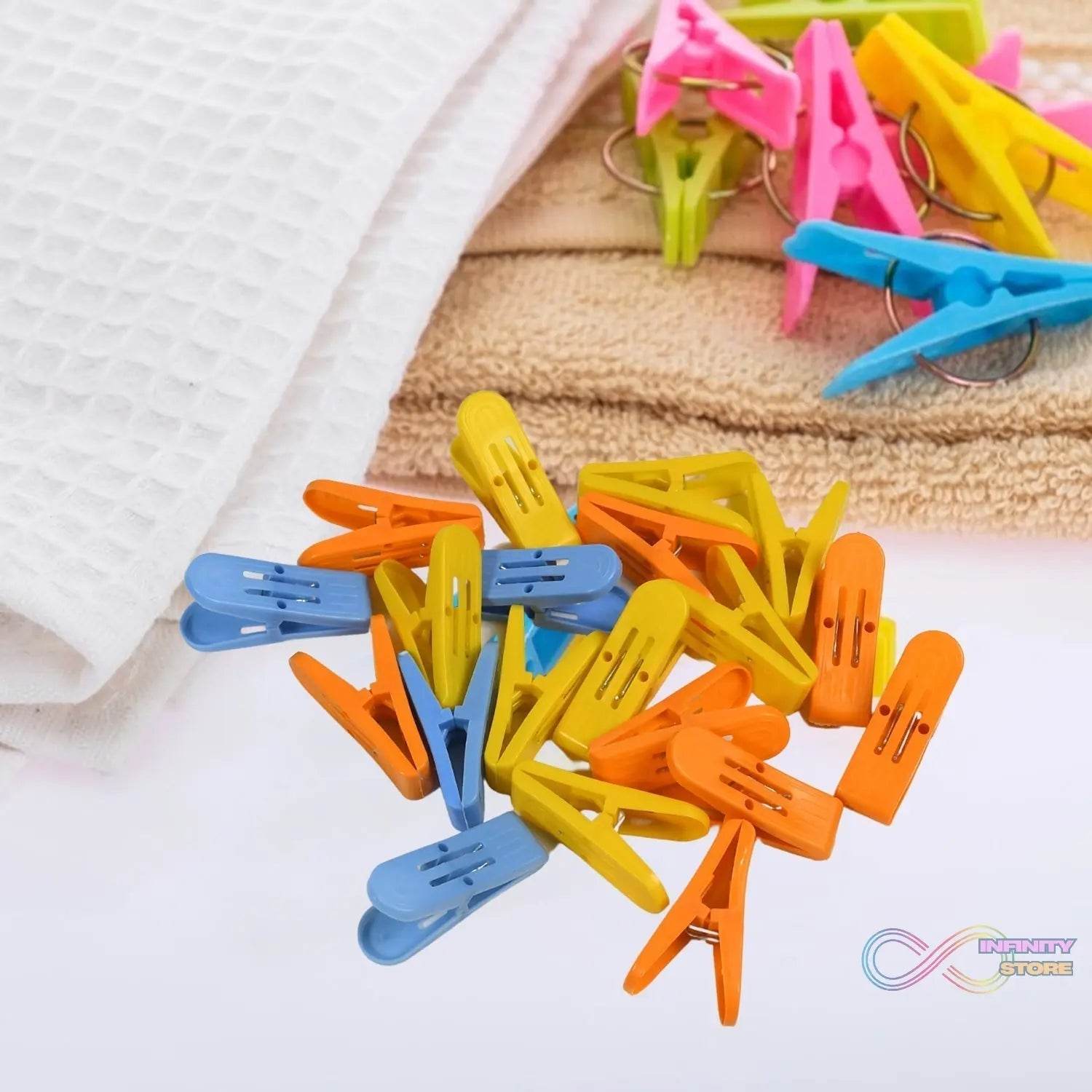 Heavy Duty Anti Rust Cloth Clip Quilt Drying Pins Multipurpose Clothes Pins For Indoor and Outdoor Use Strong and Durable Plastic Clips for Clothes Drying, Hanging And Organizing - infinityexculsivestore.com