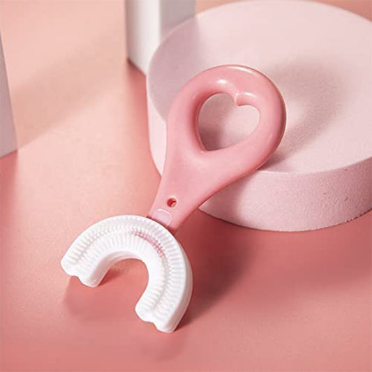 U - Shaped Toothbrush for Kids, 2 - 6 Years Kids Baby Infant Toothbrush, Food Grade Ultra Soft Silicone Brush Head. - infinityexculsivestore.com