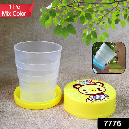 Portable Travelling Cup/Tumbler With Lid Folding / Pocket Glass for Travelling, Water Cup for Kids Walker, Folding Camping Cup with Lids Expandable Drinking Cup Folding Cup for Kids, Travel - (Pack of 1) - infinityexculsivestore.com