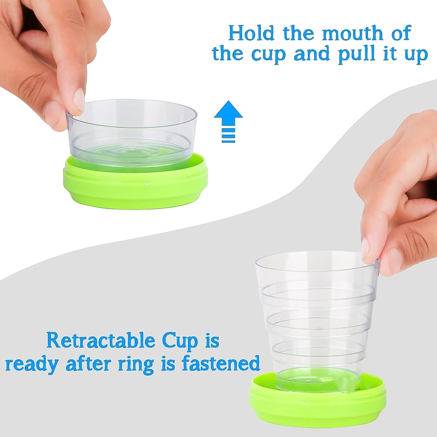 Portable Travelling Cup/Tumbler With Lid Folding / Pocket Glass for Travelling, Water Cup for Kids Walker, Folding Camping Cup with Lids Expandable Drinking Cup Folding Cup for Kids, Travel - (Pack of 1) - infinityexculsivestore.com