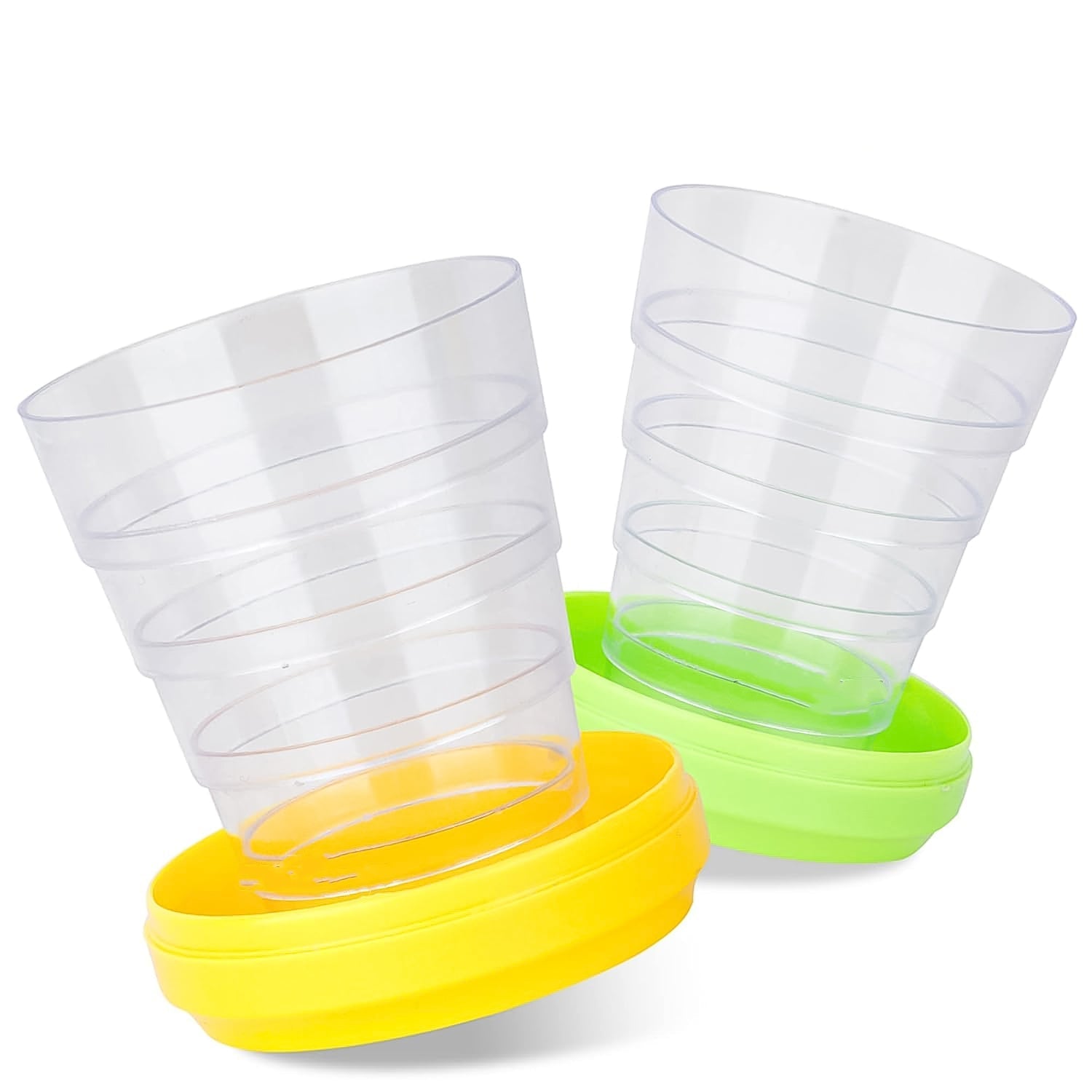 Portable Travelling Cup/Tumbler With Lid Folding / Pocket Glass for Travelling, Water Cup for Kids Walker, Folding Camping Cup with Lids Expandable Drinking Cup Folding Cup for Kids, Travel - (Pack of 1) - infinityexculsivestore.com