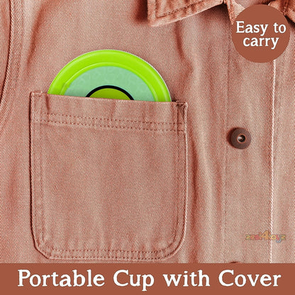 Portable Travelling Cup/Tumbler With Lid Folding / Pocket Glass for Travelling, Water Cup for Kids Walker, Folding Camping Cup with Lids Expandable Drinking Cup Folding Cup for Kids, Travel - (Pack of 1) - infinityexculsivestore.com