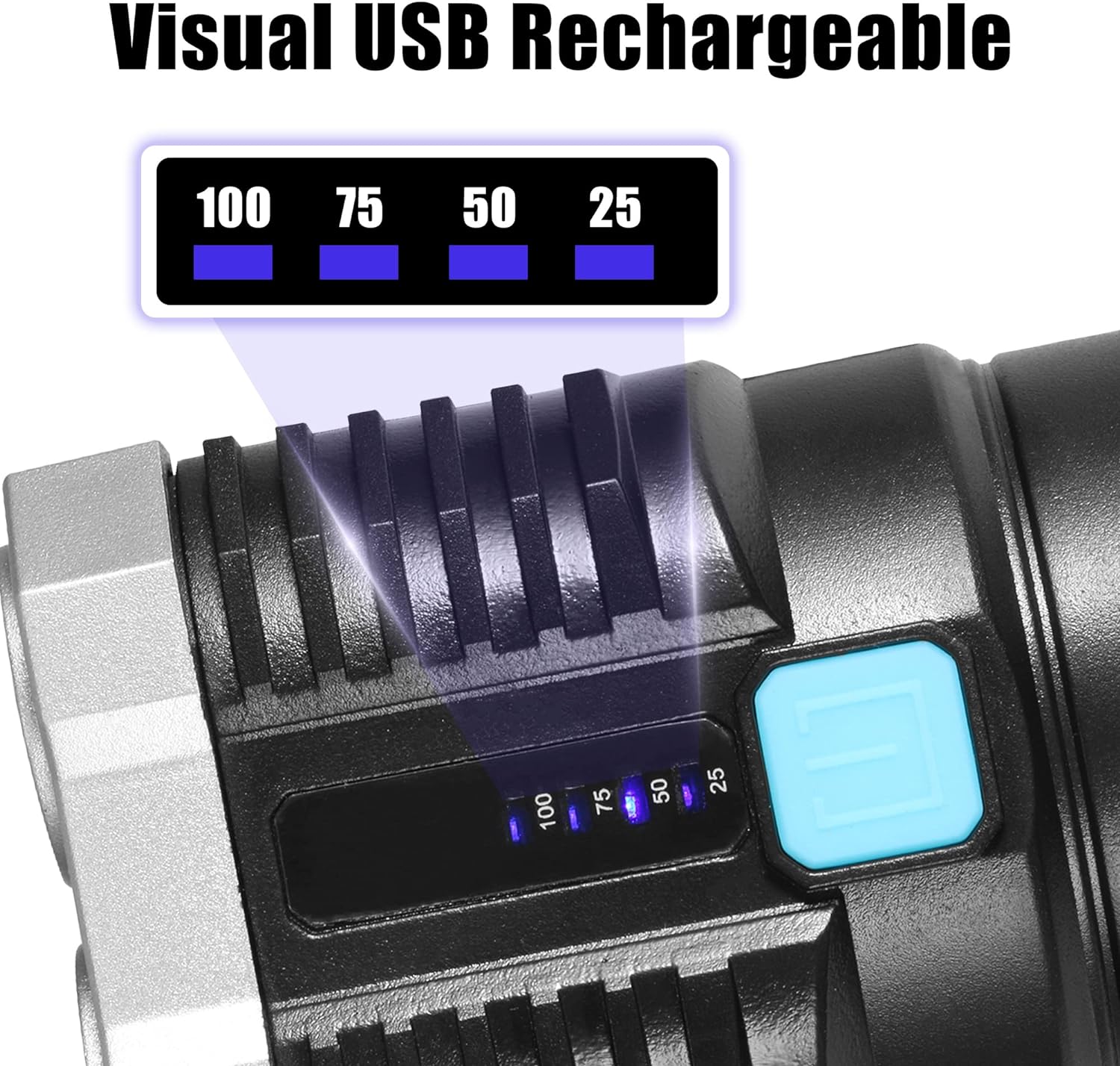 Multifunctional Strong 4 LED Torch Light, Portable Rechargeable Flashlight Long Distance Beam Range 800 Lumens COB Light 4 Mode Emergency for Hiking, Walking, Camping (4 LED Torch) - infinityexculsivestore.com