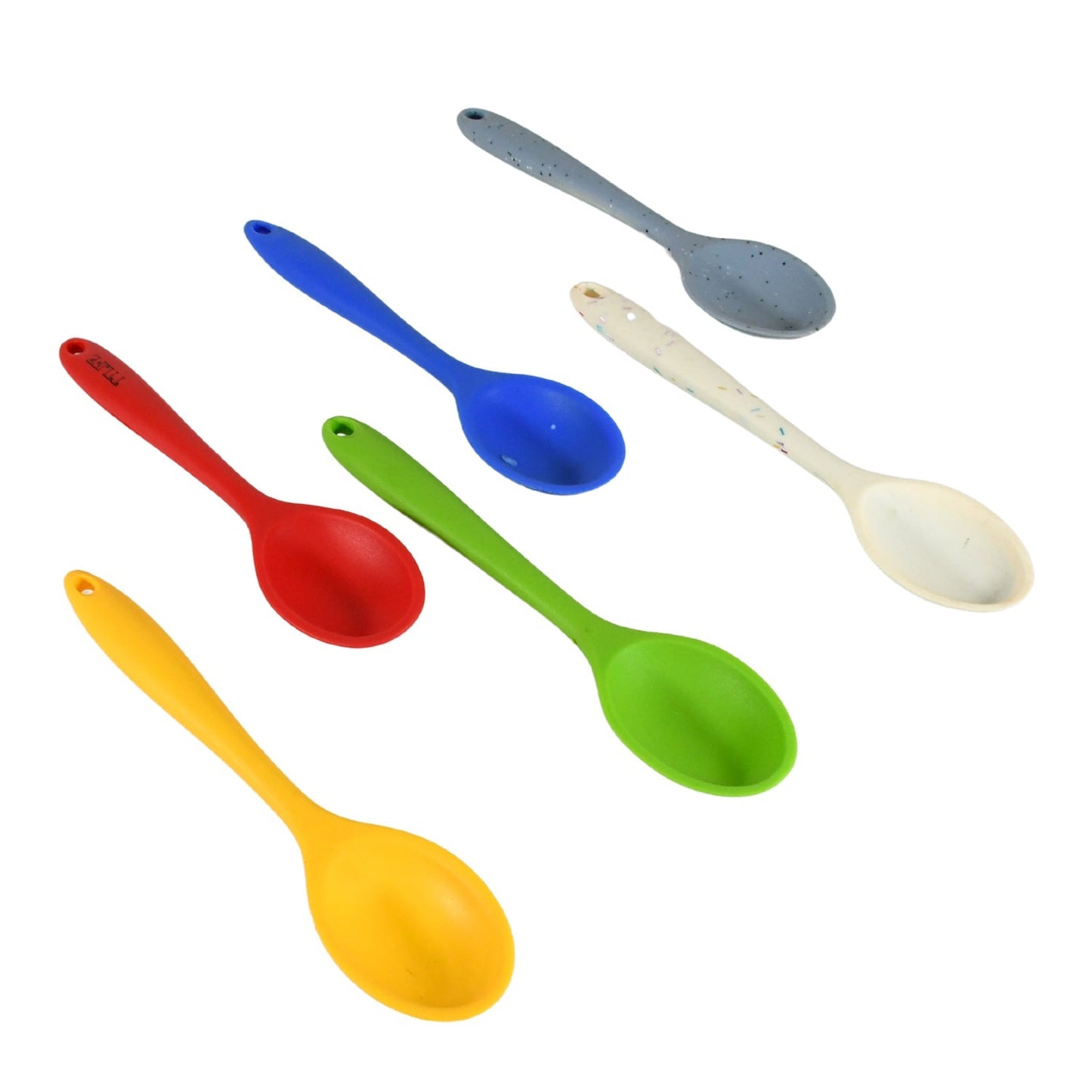 Multipurpose Silicone Spoon, Silicone Basting Spoon Non - Stick Kitchen Utensils Household Heat - Resistant Non Stick Spoons Kitchen Cookware Items For Cooking and Baking (6 Pcs Set) - infinityexculsivestore.com