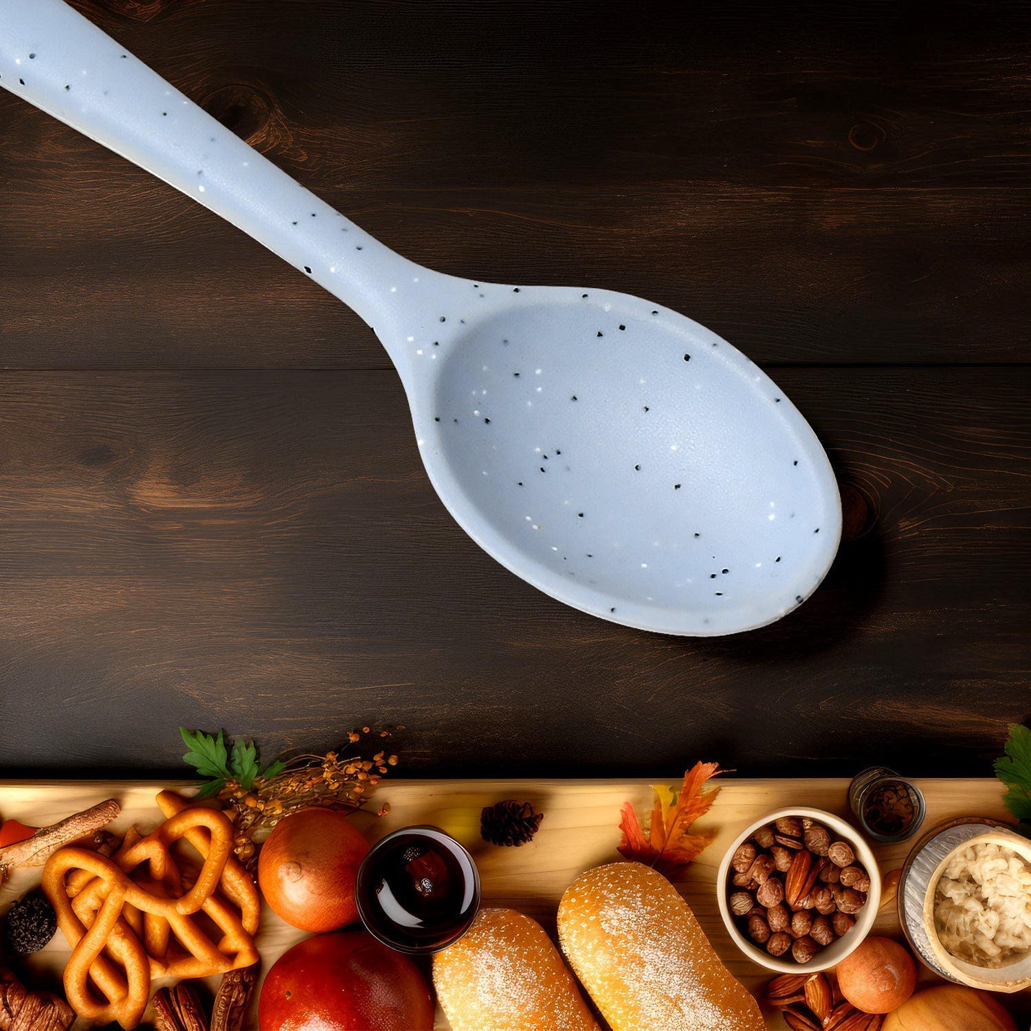 Multipurpose Silicone Spoon, Silicone Basting Spoon Non - Stick Kitchen Utensils Household Heat - Resistant Non Stick Spoons Kitchen Cookware Items For Cooking and Baking (6 Pcs Set) - infinityexculsivestore.com