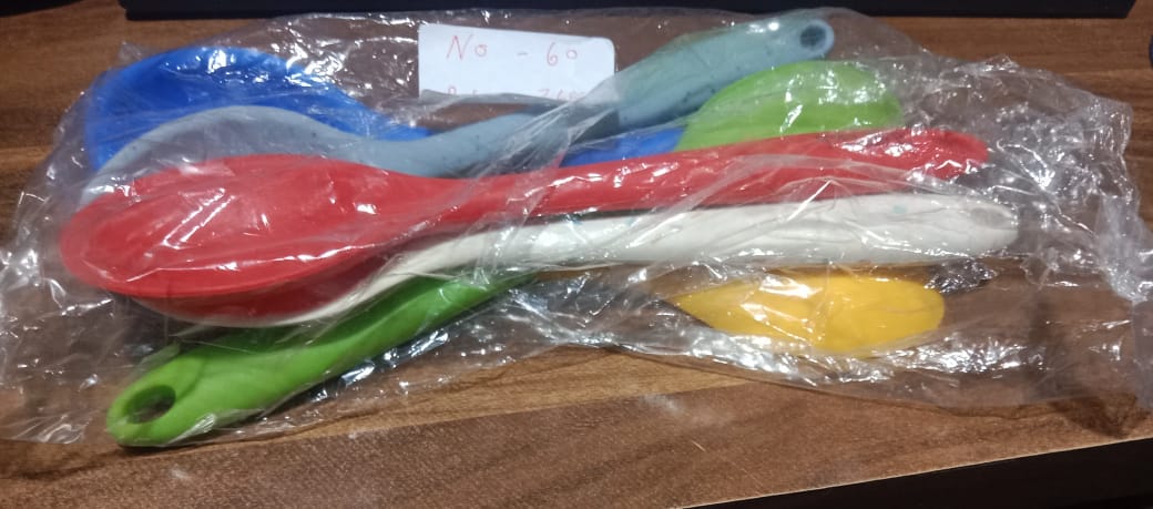 Multipurpose Silicone Spoon, Silicone Basting Spoon Non - Stick Kitchen Utensils Household Heat - Resistant Non Stick Spoons Kitchen Cookware Items For Cooking and Baking (6 Pcs Set) - infinityexculsivestore.com