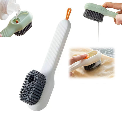 Multifunctional Scrubbing Brush with Liquid / Soap Dispenser, Cleaning Brush with Liquid / Soap Dispenser, Shoe Brush for Cleaning, Cloth Cleaning Brush with Handle Liquid Shoe Brush For Shoe Clothes (1 Pc) - infinityexculsivestore.com