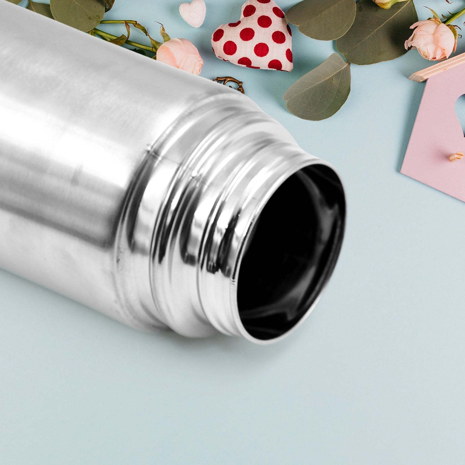Vacuum Flask Without Cover, 18/8 Stainless Steel | Hot and Cold Water Bottle with Push - Down Lid | Double Walled Stainless Steel Bottle for Travel, Home, Office, School, Picnic (750 ML / Without Cover) - infinityexculsivestore.com