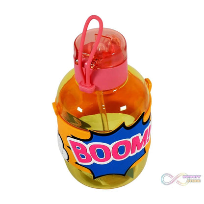 Cute Plastic Water Bottle with adjustable shoulder strap, Straw and Rubber Grip potable drinking cup Water Bottle For Kids | Water Bottle | Return Gift For Kids, Adults | School Water Bottle (1 Pc / 750 ML) - infinityexculsivestore.com