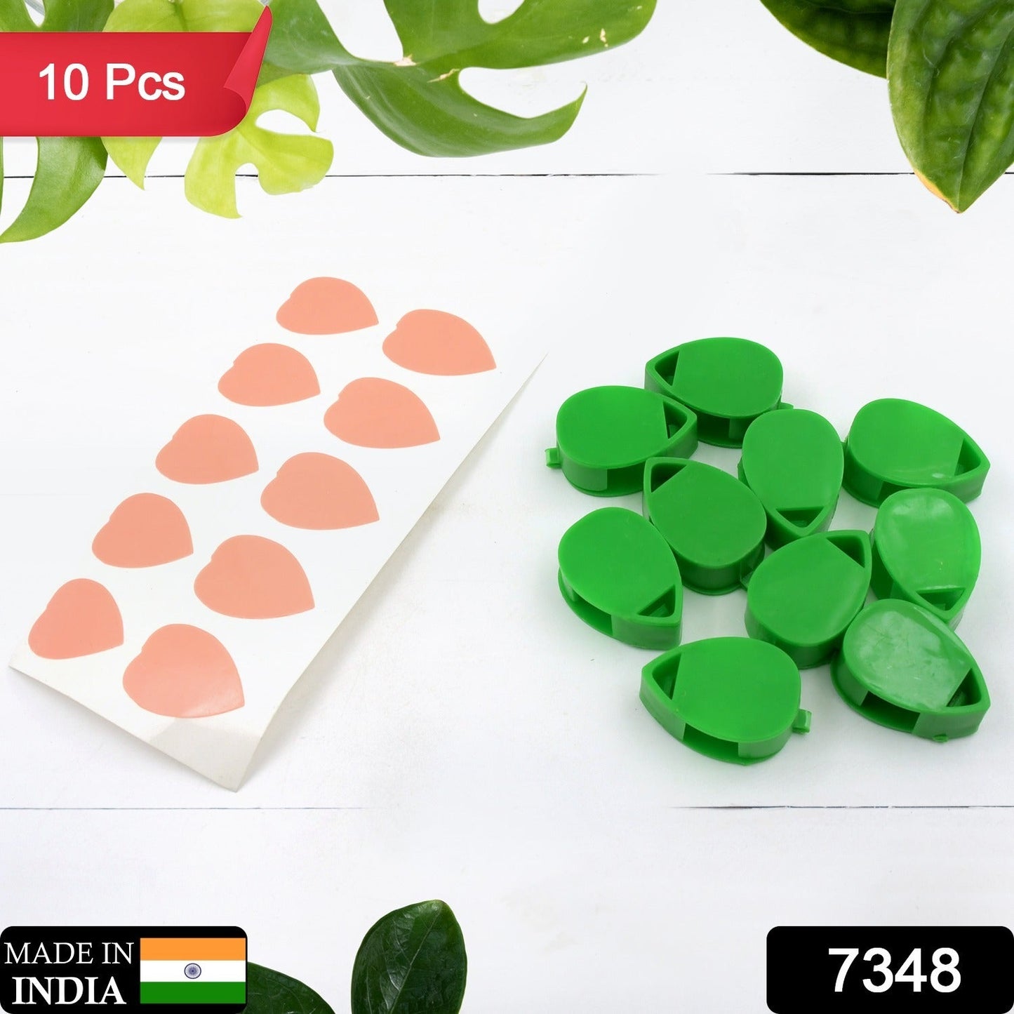 Plant Climbing Wall Fixture Clip Self - Adhesive Hook Vines Traction Invisible Stand Green Plant Clip Garden Wall Clip Plant Support Binding Clip Plants for Indoor Outdoor Decoration (10 Pcs Set) - infinityexculsivestore.com