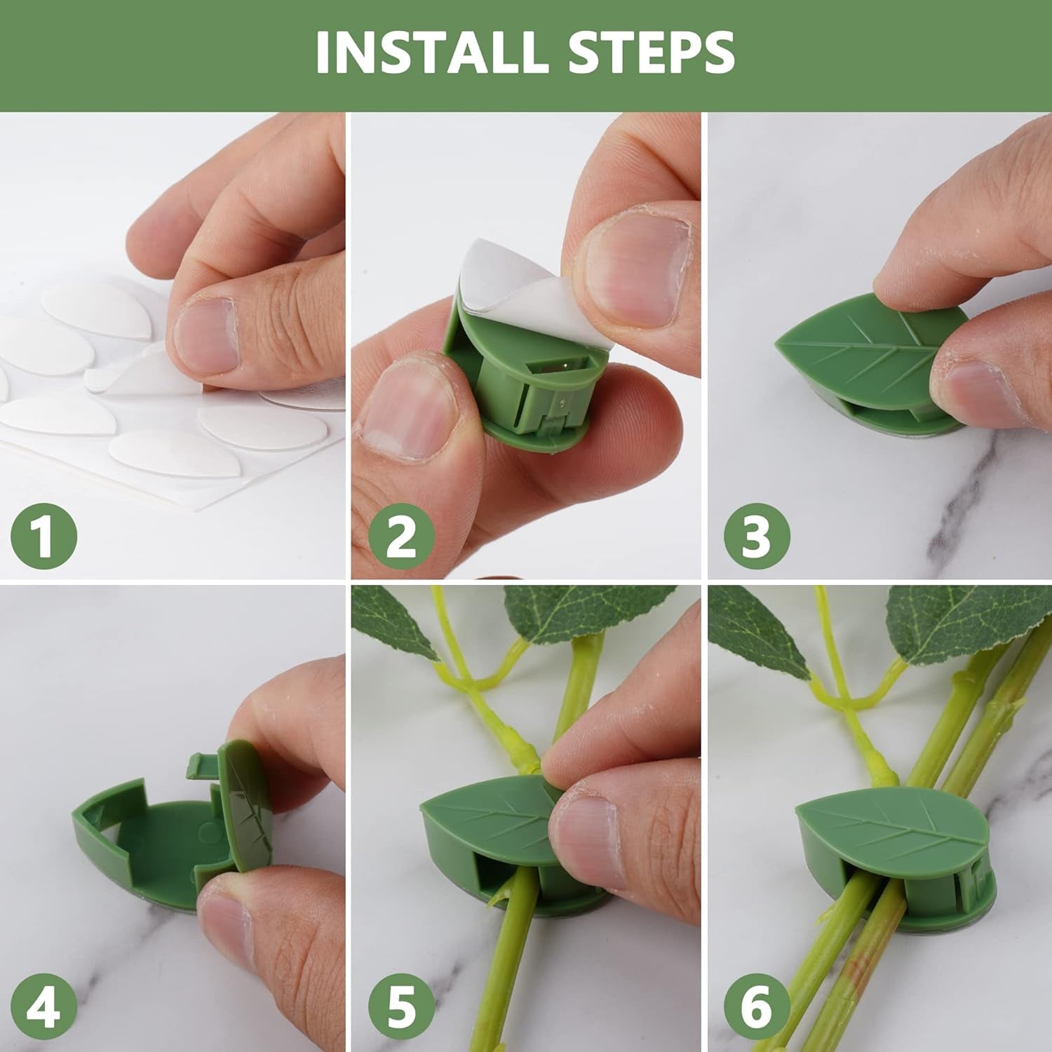 Plant Climbing Wall Fixture Clip Self - Adhesive Hook Vines Traction Invisible Stand Green Plant Clip Garden Wall Clip Plant Support Binding Clip Plants for Indoor Outdoor Decoration (10 Pcs Set) - infinityexculsivestore.com