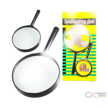 Magnifying glass Lens - reading aid made of glass - real glass magnifying glass that can be used on both sides - glass breakage - proof magnifying glass, Protect Eyes, 90mm & 60mm (2pc Set) - infinityexculsivestore.com