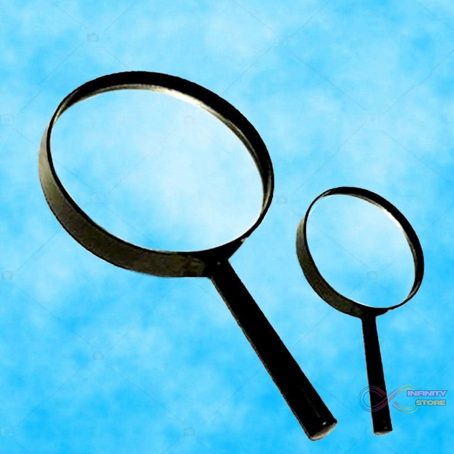 Magnifying glass Lens - reading aid made of glass - real glass magnifying glass that can be used on both sides - glass breakage - proof magnifying glass, Protect Eyes, 90mm & 60mm (2pc Set) - infinityexculsivestore.com